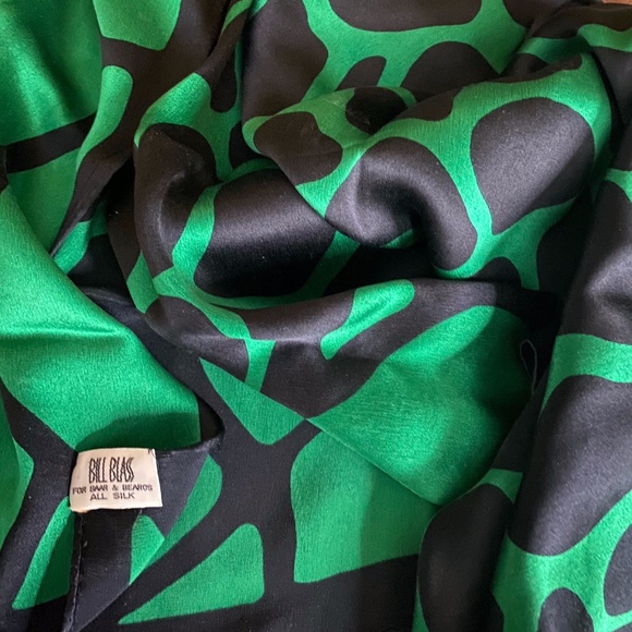 Vintage Bill Blass Giraffe Print Silk Scarf